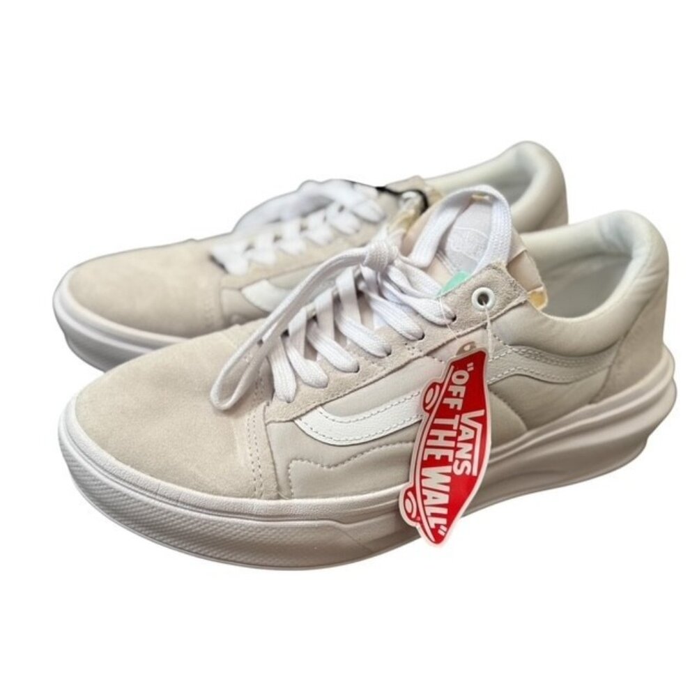 Vans ComfyCush Old Skool Overt CC Cream Beige White Ivory Platform Low Mens 10